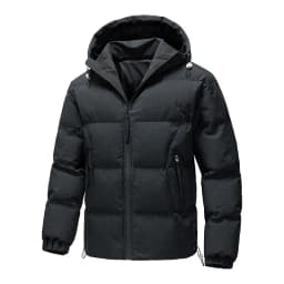 Autumn Winter Solid Puffer Jacket Men's Thick Warm Casual Outerwear