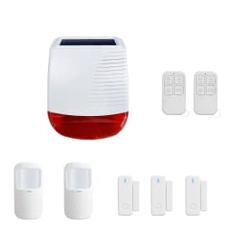 433MHz Wireless Outdoor Solar Siren Home Security Waterproof Light Flash Strobe Alarm Siren Easy Installation Long Battery Life