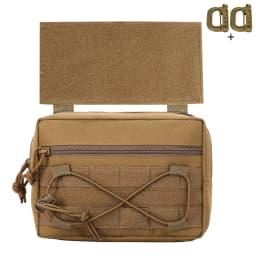 Camouflage Utility Pouch Multi‑compartment Organizer Bag for Backpack Vest Attachment Outdoor Storage Waist Accessories Bag