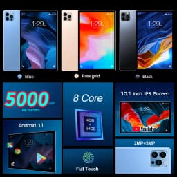 BDF Android 10.1 Inch Tablet Pc Google Play Octa Core Dual Cameras Dual SIM 3G Phone Call Tablets Bluetooth Wifi 4GB+ 64GB ROM