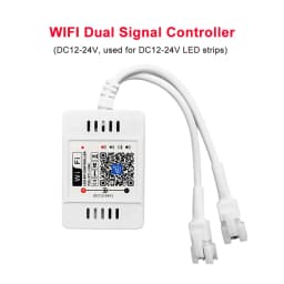 DC12-24V 28Key Dual Output Music LED Controller Wifi Pixels For 3Pin Individually Addressable 5050 RGB Strip Light Ring Panel