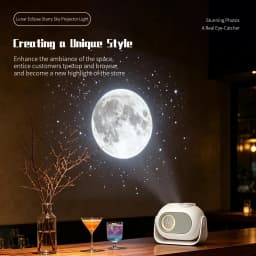 Starry Star Eclipse Projection Night Light With Music HD Focus White Noise Atmosphere Night Light For Bedroom Decor Kids Gift