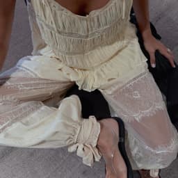 Women Ruffle Bloomer Pants Y2k Lace Patchwork Pettipants Bottoms Victorian Pantaloons Pants Under Dress Slips