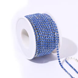 DUCRYSTAL 10Yard/Roll Crystal Rhinestone Chain Trim for Sewing Craft DIY Decoration Jewelry Rhinestones Chain for Wedding Dress