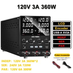 Dual-Channel 30V 10A 300W DC Power Supply 3-modes PAR SER INDEP Switching Power Supply Series Parallel Output Source Repai