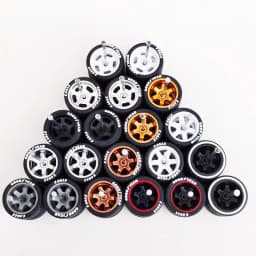 10 Sets 1/64 Alloy Car Wheels Pack Tires Diameter 9.8mm/11mm/12mm/13mm/14mm for Hot Wheel/Matchbox/Domeka/Tomy 1:64 Car Model
