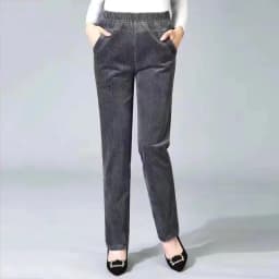 Spring Fall Elastic High Waist Straight Trousers Women Classic Black Pantalones De Mujer Mother's Casual Brown Corduroy Pants