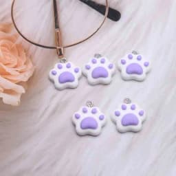 10pcs 20*22mm Mini Cartoon Cat Paw Charms For DIY Decoration Earrings Necklace Fashion Jewelry Accessories