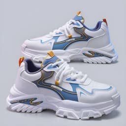 2026 Spring Autumn Men's Chunky Sneakers Thick Sole Height Increasing Lace-up Casual Walking Shoes Non-slip