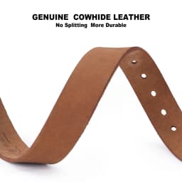 Retro Genuine Leather Men's Belt, Vintage Top Layer Leather No Buckle Belts, Adjustable Fit for Casual & Vintage Style