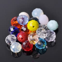 Solid Color 3x2mm 4x3mm 6x4mm 8x6mm 10x7mm 12x8mm Rondelle Faceted Czech Crystal Glass Loose Spacer Beads for Jewelry Making DIY