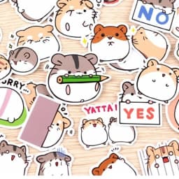 40pcs Creative Cute Self-made Hamster Stickers / Scrapbooking Stickers /decorative Sticker /DIY Craft Photo Albums