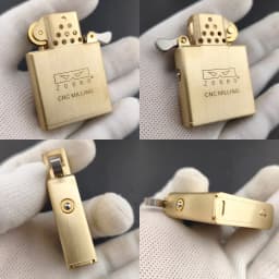 ZORRO Brass Oil Lighter CNC One Piece 5 Hinge Sealed Metal Gasket Insert Refillable Heavy Trench Brushed Pocket Retro Men Gift