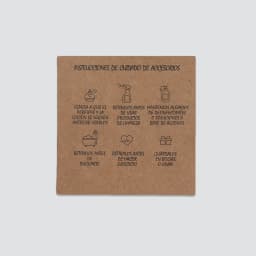 50PCS 9 Languages 6.5x6.5cm Square White Brown Care Instructions Custom Insert Card For Jewelry DIY Packaging Supplies Wholesale