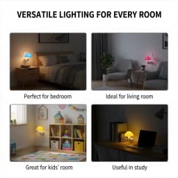 1/2/3Pcs Mushroom LED Night Light Creative Plug-in Room Lamp with Light-sensing Switch Automatically Turn on When It Gets Dark