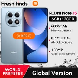 【World Premiere】Global Version Xiaomi Redmi Note 15 MTK Helio G100-Ultra Smartphone 6.77" AMOLED display 108MP camera 6000mAh