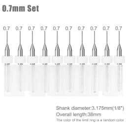 XCAN 10pcs 0.1-3.175mm PCB Drill Bit 3.175 Shank Micro Carbide Drill Bit Set For Printed Circuit Board Wood Modeling