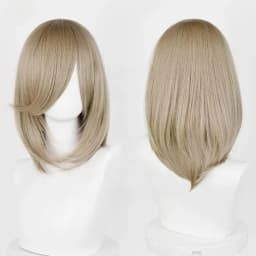 Anime 40cm Medium Basic Bang Blond Black White Red Pink Green Brown Gold Blue Cosplay Wig Heat Resistant Synthetic Hair Wigs