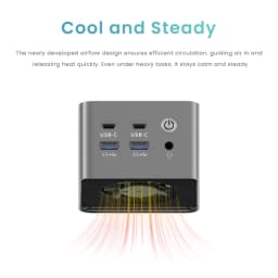 Genmachine Mini PC AMD Ryzen 3 5425U 4.1Ghz 15W Windows 11 LPDDR4X 4266Mhz Desktop Diy Gaming Computer WiFi6E BT5.2 Gaming Pc