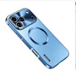 All Aluminum Frame Magnetic Suction PC Frosted Backplate Phone Case, For IPhone 18 17 Pro Max Shock-Absorbing Ultra-Thin Case
