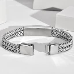 10mm Punk Matte Custom TEXT Name Men Stainless Steel Cuban Chain band Smooth Engrave Logo Id Bracelets Gift Jewelry