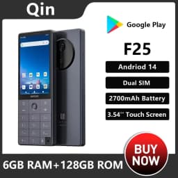 QIN F25 Touch Screen Smartphone Android14 6GB RAM+128GB ROM 2700mAh MTK8786 BT 4G LTE Google Russian Hebrew Keyboard Smartphone