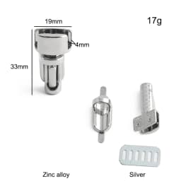 5/10/20PCS Metal Rectangle Press Push Lock For Handbags Bag Briefcase Spring Lock Snap Decorative Clasps Repair Kit Accessories