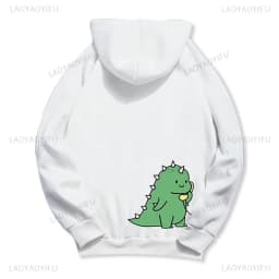 Dinosaur Matching Brands Couple Sweatshirt Mr Mrs Pocket Print Hoody Casual Matching Newlywed Thermal Hoodie Y2k Fashion Hoodies