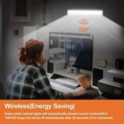 Motion Sensor Light Indoor, Wireless Under Cabinet Lighting, Rechargeable Closet Lights, 3Color Temperatures, Counter Lamp