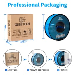 Geeetech ABS+ 3D Filament 1.75mm 1KG Plastic, 3D Printer Material, Tangle-Free, Non-Toxic, Vacuum Packaging