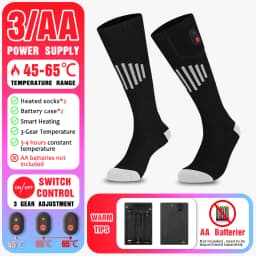 Rechargeable Thermal Heating Socks with Battery Box Men Women Anti-Cold Comfort Outdoor Camping Ski Sports Winter Essential