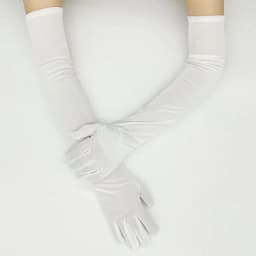 Elegant Velvet Solid 53cm Long Gloves Women Fluffy Gloves Full Finger Party Evening Dress Etiquette Stage Performance Gloves