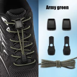 Elastic No Tie Shoelaces with Lock Buckle Stretch Quick Lace System for Sneakers Running Sports Shoes Adults Kids
