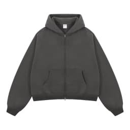ZODF Trendy 2025 Winter Man Solid Fleece Boxy Hoodies Unisex 350gsm Double Head Zipper Hooded Sweatshirts Coat HY1122