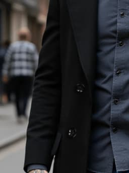 New Style Men's Overcoat Double-Breasted Woolen Jacket: Thickened Lined Coats For Winter Chill Protection - Solid Color