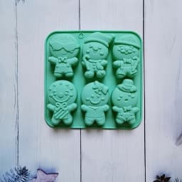 Christmas Gingerbread Man Candy Mold Silicone Mold Cookie Chocolate Baking Cake Mould DIY Christmas Atmosphere Scented Candle
