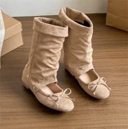 Women's Flats and Loafers Boots Spring Summer Designer Boots for Women Detachable Two-piece Mary Jane Shoes Zapatos De Mujer