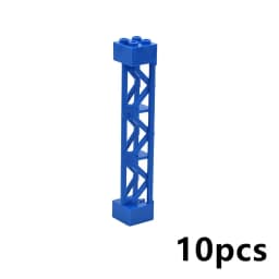 Compatible 95347 Pillars Bricks Lattice Tower 2X2X10 Support Baseplate Bridge Girder Bracket Building Block Part Column Toys