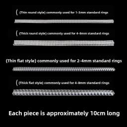 Invisible Transparent Silicone Ring Adjuster Elastic Band Size Modifier for Loose Rings Home Fabric Accessories DIY Sewing