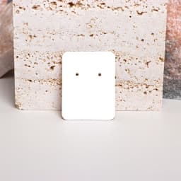 50PCS 4.5x3.5cm White Brown Black Vertical Display Cards For Jewelry Stud Earrings Cardboard Small Business Packaging Supplies