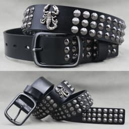 Designer Brand Belt Men Rivet Real Leather Pin Belt Male Black Rock Genuine Leather Cowhide Luxury Punk Belt Jeans