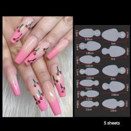 Dual Nail Forms Mould French Sticker Reusable Soft Silicone Pads for Nail Mold Gel Extension Quick Building Manicure Tools