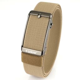 TUSHI New Elastic Belt For Men Automatic buckle Alloy Quick Release Strong Outdoor Casual Belt Tight Nylon Stretch Waistband