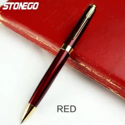 STONEGO Capless Metal Chrome Twist Ballpoint Pen , Elegant Signature Pen Gift Pens for Men Women
