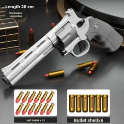 Magnum ZP5 357 Automatic Continuous Soft Dart Blaster Toy with Multiple Safe Darts Outdoor Action Play Set for Kids and Adults