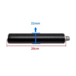 Carbon Fiber Extension Pole 32mm Diameter with 5/8 11 Thread for GPS Surveying Rod Compatibility Length Options 10cm to 50cm