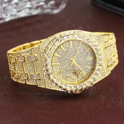 2026 Luxury Diamond Men's Watch High Quality Hip Hop Men's Quartz Watch Ice Sensation Men's Watch