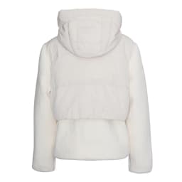 BC800 High Quality Luxury Wool Patchwork White Goose Down Jacket Winter Women's Clothing