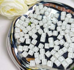 Mosaic Tiles for Crafts Blue Shine Assorted Color 50pcs Glass Glitter Mosaic Supplies Pieces Bulk Square Shape Home Decoration