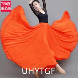 Women Assorted Gauze Skirt Large Swing Ballet Practice Clothes 720 Degree Chiffon Skirt Gypsy Long Skirts Women Dancer Wear 2551